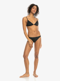 2 Womens Rib ROXY Love The Quiver Tri Bikini Top Black ERJX305205 Roxy
