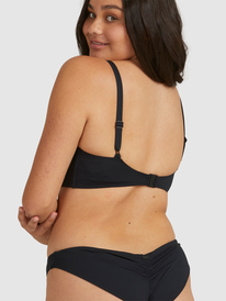 11 Solid Beach Classics Cheeky Bikini Bottoms Black ERJX404078 Roxy