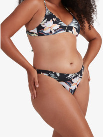 6 Printed Beach Classics 2021 - Regular Bikini Bottoms for Women Black ERJX404086 Roxy