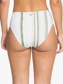 roxy, Sea & Waves Revo 2021 - Partes de baixo de biquíni reversíveis para Mulher, BRIGHT WHITE KAMUELA STRIPE S (wbb5) Sea & Waves Revo 2021 - Reversible Bikini Bottoms for Women ERJX404119