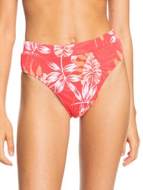 3 Seaside Tropics High-Waist Bikini Bottoms Red ERJX404396 Roxy
