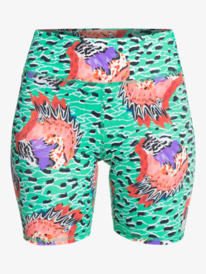 15 Stella Jean X Roxy Bike Short Bikini Bottoms Green ERJX404471 Roxy