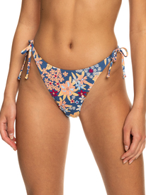 4 Printed Beach Classics Cheeky Side-Tie Bikini Bottoms Blue ERJX404486 Roxy