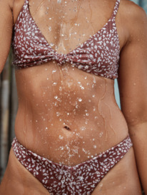 roxy, Womens Rib ROXY Love The Sunseeker Hipster Bikini Bottoms, RUSTIC BROWN ANIMALIA DOTS (cpq8) Rib ROXY Love The Sunseeker - Hipster Bikini Bottoms for Women ERJX404501
