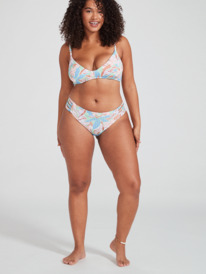 3 Roxy Love The Rocker Rib Knit Bikini Bottoms Green ERJX404513 Roxy