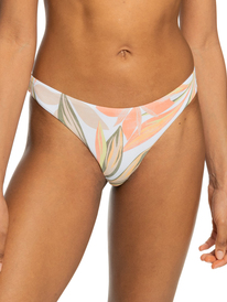 roxy, Printed Beach Classics Mini Bikini Bottoms, BRIGHT WHITE SUBTLY SALTY FLAT (wbb9) Printed Beach Classics - Mini Bikini Bottoms for Women ERJX404516