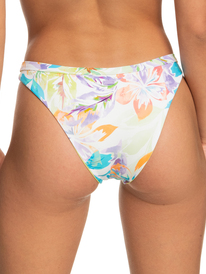 6 Retro Revo Reversible Moderate Bikini Bottoms White ERJX404537 Roxy