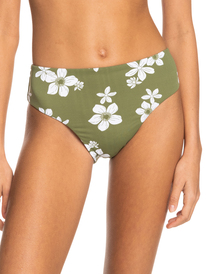 roxy, Retro Revo - Bikinibroekje met Halfhoge Taille, aan twee kanten draagbaar voor Dames, LODEN GREEN SURFRIDER SPIRIT S (gng6) Retro Revo - Reversible Mid Waist Bikini Bottoms for Women ERJX404538