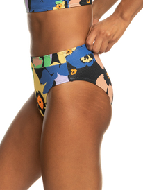 1 Color Jam - Bikinihose mit mittlerer Bedeckung für Frauen Schwarz ERJX404551 Roxy