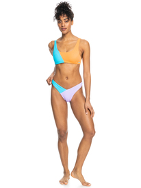 7 Colorblock Party Cheeky Bikini Bottoms Blue ERJX404560 Roxy