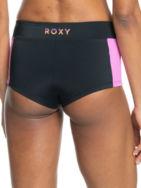 roxy, Roxy Active - Cueca de biquíni estilo calções curtos para Mulher, ANTHRACITE (kvj0) Roxy Active - Shorty Bikini Bottoms for Women ERJX404571