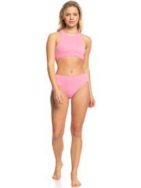 2 Roxy Active Rib High-leg Mod Bikini Bottoms Pink ERJX404574 Roxy