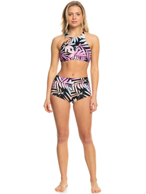 2 Roxy Active Shorty Bikini Bottoms Black ERJX404590 Roxy