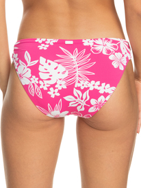 roxy, Printed Beach Classics Hipster Bikini Bottoms, SHOCKING PINK HELLO ALOHA (mjy6) Printed Beach Classics - Hipster Bikini Bottoms for Women ERJX404602