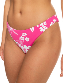 1 Printed Beach Classics Cheeky Bikini Bottoms Pink ERJX404605 Roxy