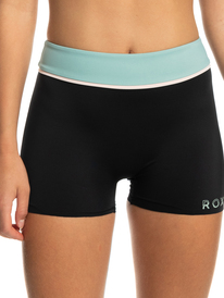 7 Roxy Active Shorty Bikini Bottoms Black ERJX404667 Roxy
