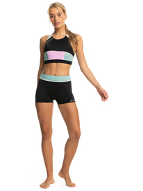 10 Roxy Active Shorty Bikini Bottoms Black ERJX404667 Roxy