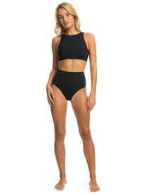 7 Womens Roxy Pro The Up Surge Bikini Bottoms Black ERJX404729 Roxy