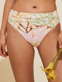 3 Womens Meadow Flowers Moderate Bikini Bottoms Green ERJX404762 Roxy