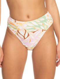 8 Womens Meadow Flowers Moderate Bikini Bottoms Green ERJX404762 Roxy
