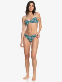 2 Womens The Plaid Pulse Cheeky Bikini Bottoms Purple ERJX404764 Roxy