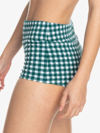 2 Womens The Plaid Pulse Shorty Bikini Bottoms Purple ERJX404767 Roxy