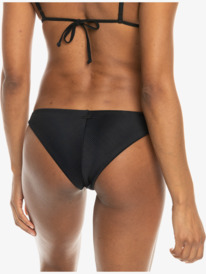 6 Womens Rib ROXY Love The Goofy Low Waist Bikini Bottoms Black ERJX404794 Roxy