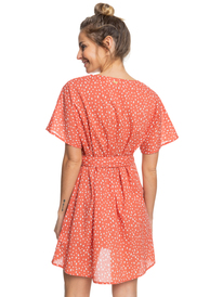 4 Womens Glassy Spot Wrap Dress Orange ERJX603278 Roxy
