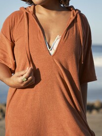 1 Womens Easy Love Beach Poncho Brown ERJX603319 Roxy