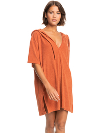 3 Womens Easy Love Beach Poncho Brown ERJX603319 Roxy