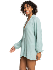 1 Womens Lover Meeting Beach Cover-Up Dress Blue ERJX603359 Roxy