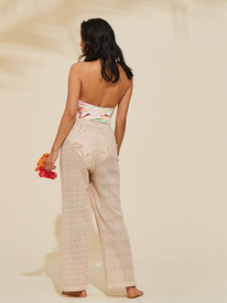 3 Womens Mood Moving Beach Trousers Beige ERJX603367 Roxy