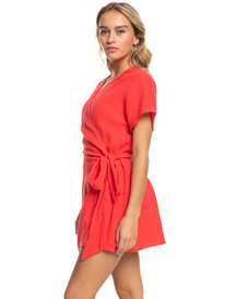 10 Womens Sweetest Summer Love Beach Wrapped Dress Red ERJX603377 Roxy