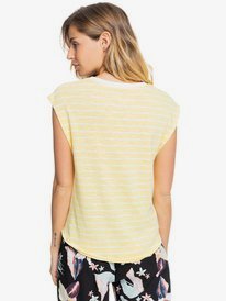 roxy, Good Eyes 2021 - Débardeur pour Femme, PALE BANANA KUTA STRIPES (ydz3) Good Eyes 2021 - Vest Top for Women ERJZT05125