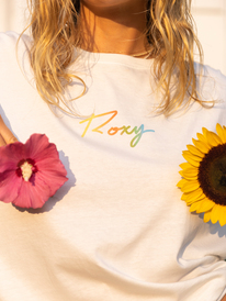 1 Easy And Basic - T-shirt met korte mouw voor Dames White ERJZT05325 Roxy