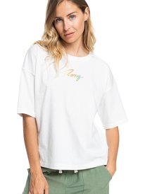 3 Easy And Basic - T-shirt met korte mouw voor Dames White ERJZT05325 Roxy