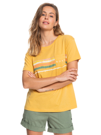 0 Palm trees And Coconuts - T-shirt manches courtes pour Femme Jaune ERJZT05329 Roxy