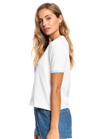 3 Biarritz Vibes 2022 - T-shirt manches courtes pour Femme Blanc ERJZT05334 Roxy