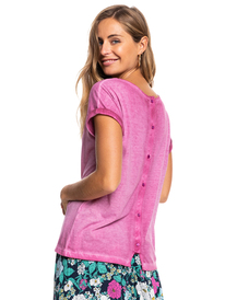 3 Summertime Happiness 2022 - T-shirt manches courtes pour Femme Rose ERJZT05342 Roxy