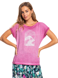 0 Summertime Happiness 2022 - T-shirt manches courtes pour Femme Rose ERJZT05342 Roxy