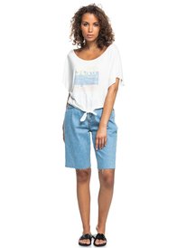 2 Born To Be Roxy - T-shirt manches courtes pour Femme Blanc ERJZT05349 Roxy