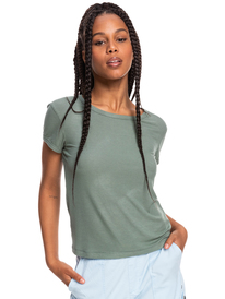 0 Frozen Night Screen Tee Green ERJZT05366 Roxy