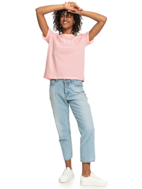 3 Noon Ocean - Biologisch T-shirt voor Dames Pink ERJZT05424 Roxy