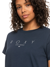 2 Womens Noon Ocean Word T-Shirt Blue ERJZT05435 Roxy
