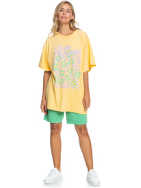 3 Sweet Flowers - Oversized Boyfriend T-Shirt voor Dames Orange ERJZT05469 Roxy