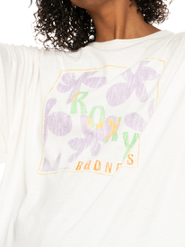 2 Sweet Flowers - Oversized Boyfriend T-Shirt for Women White ERJZT05469 Roxy