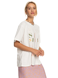 1 Crystal Vision - Maglietta boyfriend con taglio oversize da Donna White ERJZT05479 Roxy
