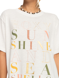 2 Crystal Vision - Maglietta boyfriend con taglio oversize da Donna White ERJZT05479 Roxy