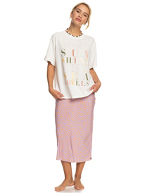 3 Crystal Vision - Maglietta boyfriend con taglio oversize da Donna White ERJZT05479 Roxy