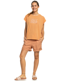 3 Unite The Wave - Boxy T-shirt voor Dames Orange ERJZT05487 Roxy